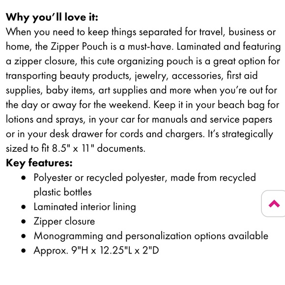 Fresh Strawberries Zipper Pouch - Picture 3 of 5